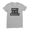 animals are not ingredients Ladies Fitted T-Shirt
