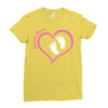 Baby Girl with Heart Any Name Customized Ladies Fitted T-Shirt