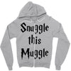 snuggle this muggle Zipper Hoodie