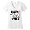 the lord will fight for you, you need only to be still Women's V-Neck T-Shirt