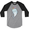 cute kawaii narwhals are cute 3/4 Sleeve Shirt