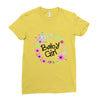 floral baby girl Ladies Fitted T-Shirt