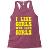i like girls who like girls Racerback Tank
