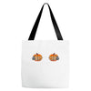 pumpkin skull hand Tote Bags