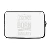 legends are born in january Laptop sleeve