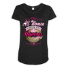 quens are born [your date] Maternity Scoop Neck T-shirt