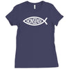 darwin fish   nonsense Ladies Fitted T-Shirt