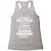 Super Cool Stepmom Of A Freaking Awesome Grandson Racerback Tank