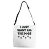 all the dogs Adjustable Strap Totes