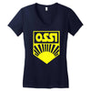 ossi  fdj ddr fun Women's V-Neck T-Shirt