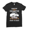 daddy and daughter  always heart to heart Ladies Fitted T-Shirt