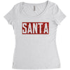 santa red glitter Women's Triblend Scoop T-shirt