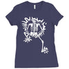 a skeleton crawling Ladies Fitted T-Shirt