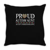proud autism aunt Throw Pillow