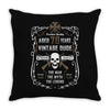 Aged 70 Years Vintage Dude Throw Pillow
