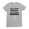 Once a Cancer Patient Now a Cancer Survivor Ladies Fitted T-Shirt