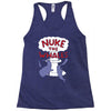 nuke the whales funny Racerback Tank