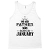 The Best Father Was Born In January Tank Top