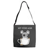 my puns are Adjustable Strap Totes