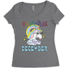 unicorns are born in december cute unicorn Women's Triblend Scoop T-shirt