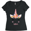 birthday unicorn family series sister Women's Triblend Scoop T-shirt