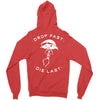 drop fast die last back Zipper Hoodie