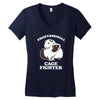 professional cage fighter Women's V-Neck T-Shirt