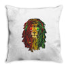 rasta lion Throw Pillow