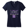 i crochet so i don't choke people save a life, send yarn Women's V-Neck T-Shirt