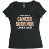 This Is What a Cancer Survivor Looks Like Women's Triblend Scoop T-shirt
