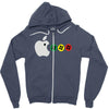 apple mac man Zipper Hoodie