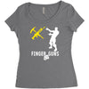 finger guns batle royal gaming Women's Triblend Scoop T-shirt