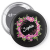 Floral Baby Name Pin-back button