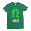 the green frog Ladies Fitted T-Shirt