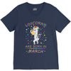 Unicorns are born in March V-Neck Tee