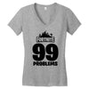 fortnite 99 problems - black Women's V-Neck T-Shirt