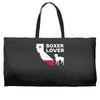 californian boxer lover Weekender Totes