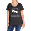j'peux pas j'ai &eacute;quitation blc Ladies Curvy T-Shirt