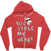 you stole my heart 4 Zipper Hoodie