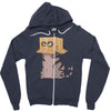 cat in the box! Zipper Hoodie