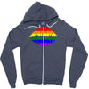 lips  rainbow lgbt gay culture Zipper Hoodie