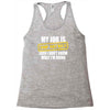 my job is top secret Racerback Tank