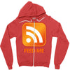 rss feed me Zipper Hoodie