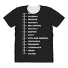 beard length chart funny professor grandpa mustache humor All Over Women's T-shirt