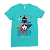 who loves husky Ladies Fitted T-Shirt