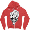 alien skull Zipper Hoodie