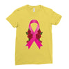 breast cancer pink ribbon Ladies Fitted T-Shirt