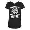 my cat listen to metal Maternity Scoop Neck T-shirt
