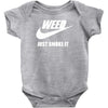 weed   just smoke it   mens funny Baby Bodysuit