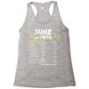 June Girl Facts Cancer Racerback Tank